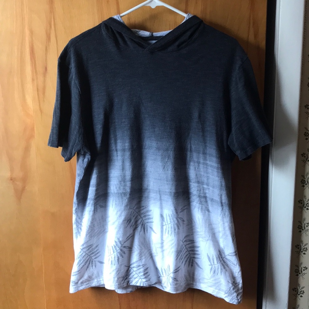 Men’s Printed Hoodie Short Sleeve Shirt
